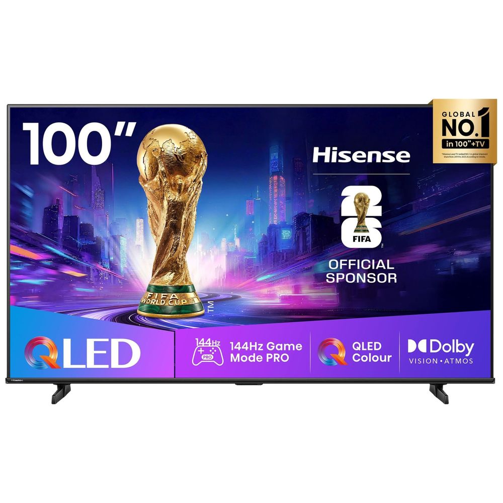 Hisense Hisense 100Q7Q - 100 Inch - 4K - QLED - Smart TV - 144 Hz - VIDAA - Black 100 Inch