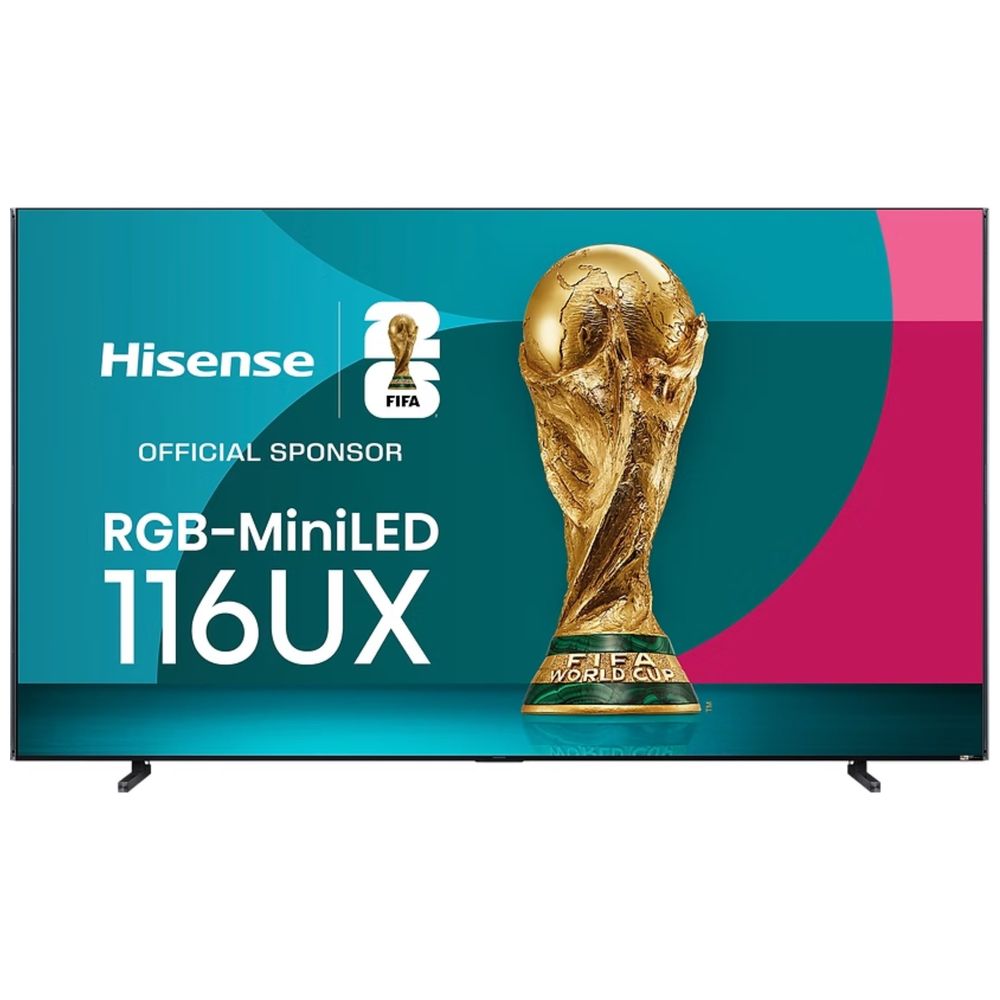 Hisense Hisense 116UX - 116 Inch - 4K - RGB-MiniLED - 165Hz - VIDAA - Dolby Atmos - Black 116 Inch