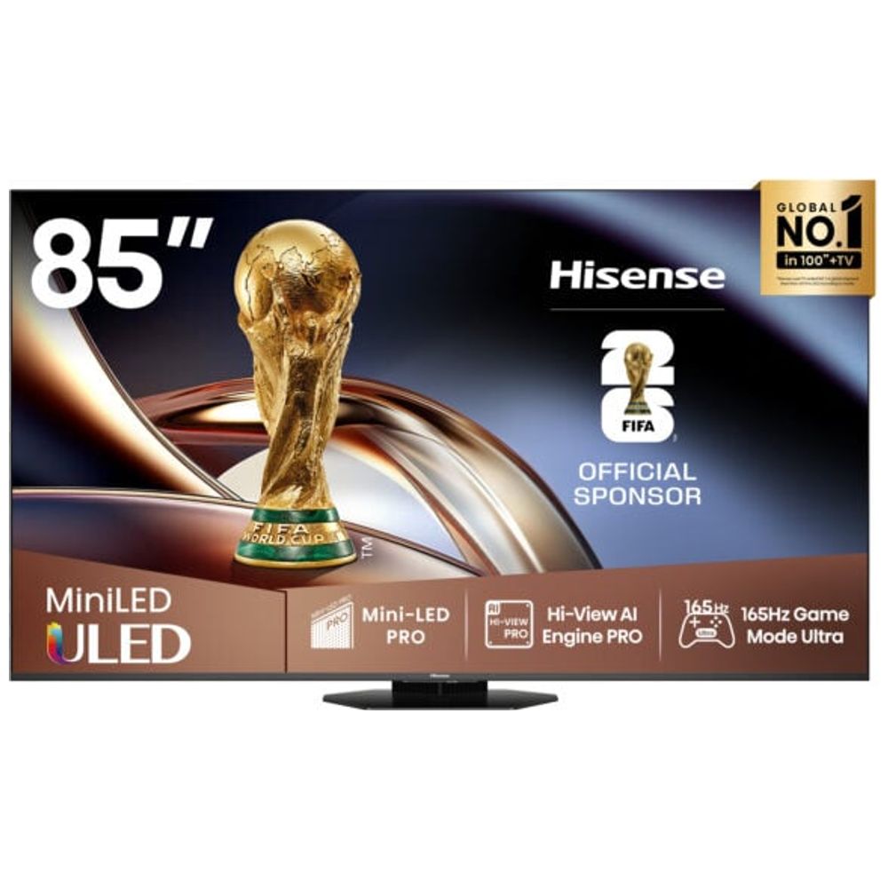 Hisense Hisense 85U8Q - 85 Inch - Mini LED - 4K - 165Hz - Smart TV - VIDDA - Black 85 Inch