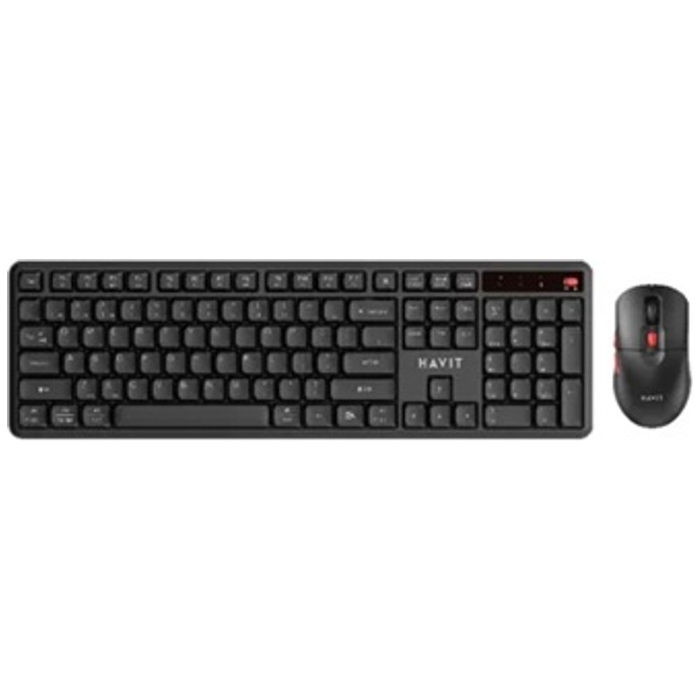 Havit Havit KB261WB Wireless Keyboard & Mouse Combo - Full-size Keyboard  with comfortable and responsive keys - Precise and smooth Mouse - Black – 60,000 IQD Iraq