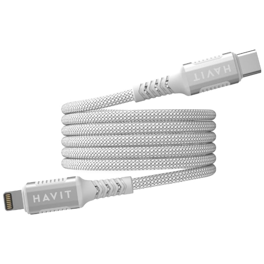 Havit Havit USB-C to Lightning Cable - 1m - Fast Charging - White 1m – 9,250 IQD Iraq