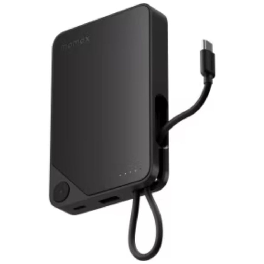 Momax Momax - Power Bank - 10000mAh - Built-in USB-C Cable - Fast Charging - Black 10000mAh
