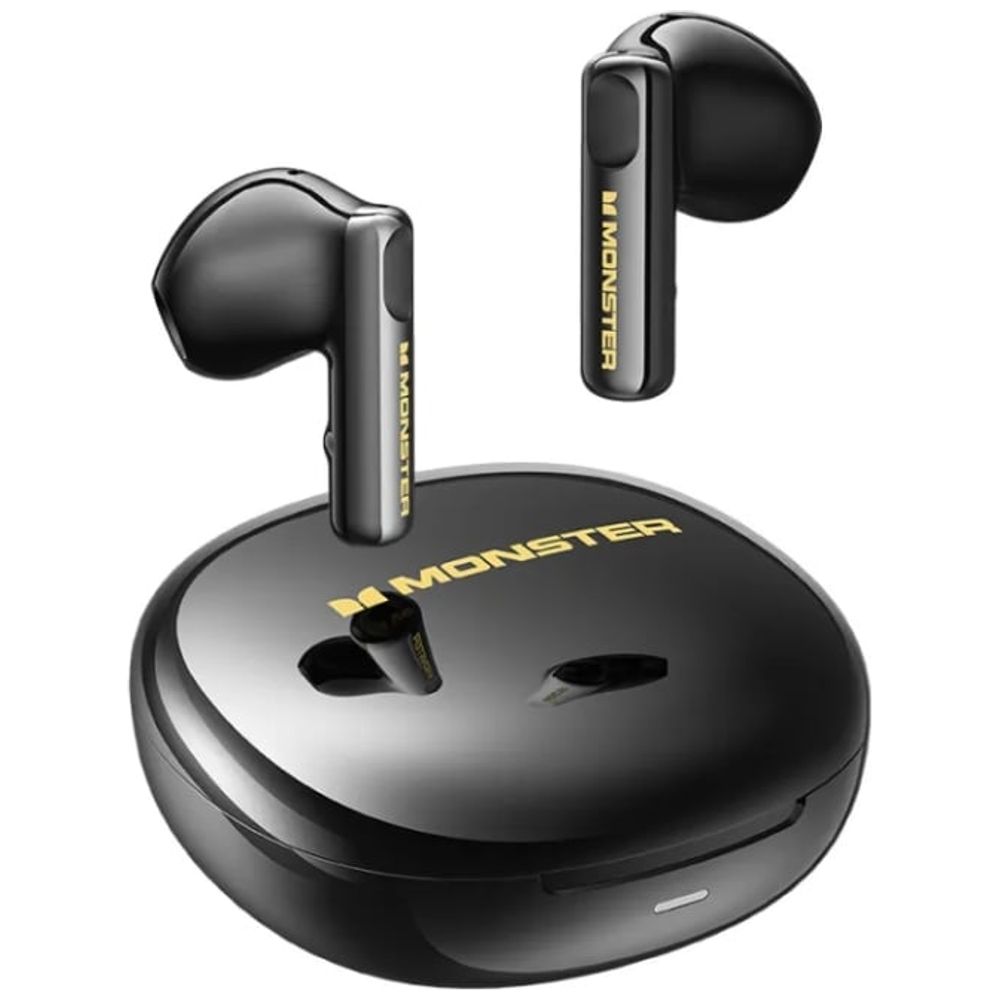 Monster Monster N-Lite 209 Wireless Earbuds - AI-Powered Technology - Water Resistant IPX5 - Black