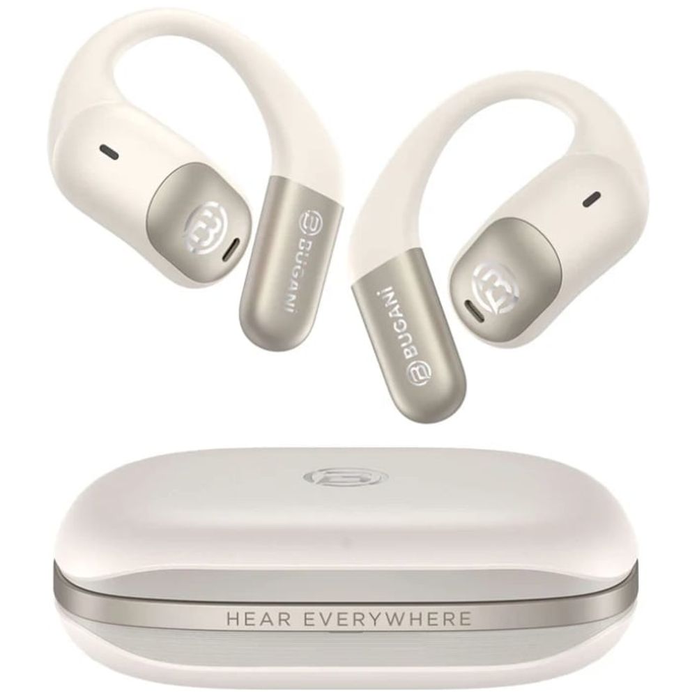 Bugani Bugani Free B15 - Open-Ear Headphones - About 8 hours at 50% volume Playtime - Water Resistance IPX5 - White IPX5, 8h playtime