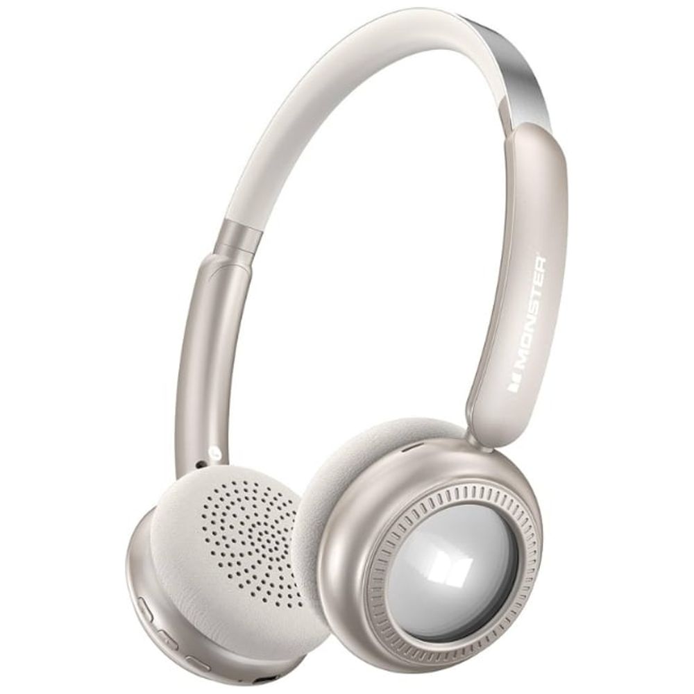 Monster Monster N-Tune MINI 01 Wireless On-Ear Headphones - Long Battery Life Up to 50 hours of uninterrupted music and calls - Stylish Design - White