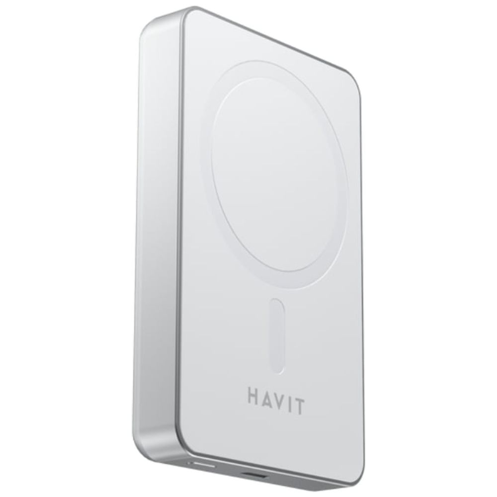 Havit Havit PB5217 Wireless PowerBank  - 10,000mAh battery capacity - 20W fast charging via USB-A and USB-C ports - White 10000mAh, 20W – 38,500 IQD Iraq