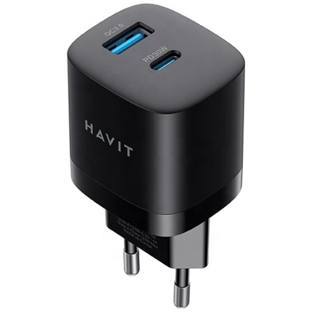 Havit UC30 Pro UK Wall Charger - Total output power up to 30W - Dual Ports - Black 30W – 11,750 IQD Iraq