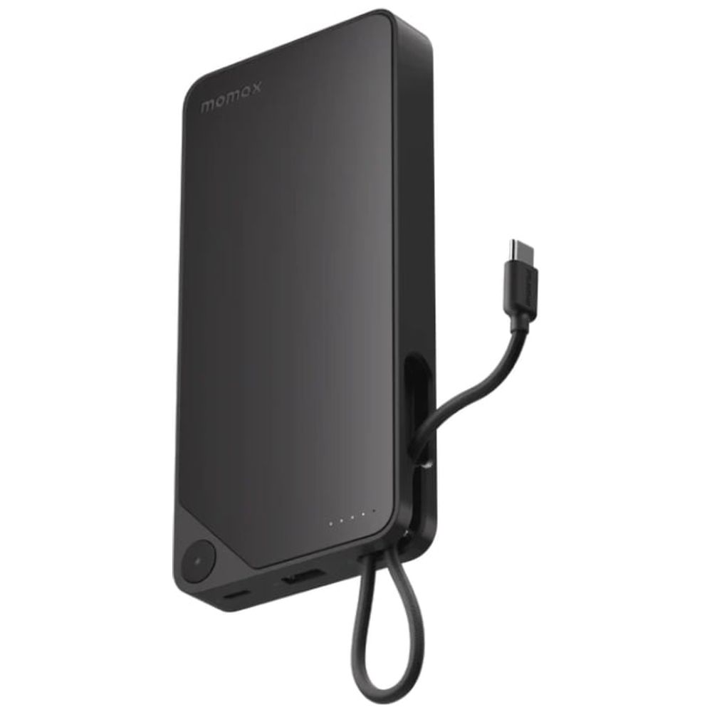 Momax Momax Power X Power Bank - Built-In USB-C Cable - 20000mAh - Black 20000mAh