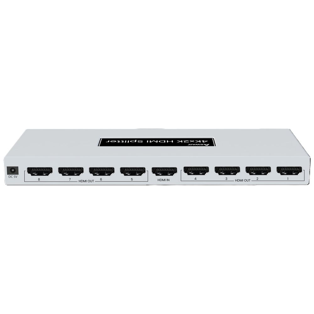 Aswar - HDMI Splitter - 1x8 - 4K - White 1x8 4K