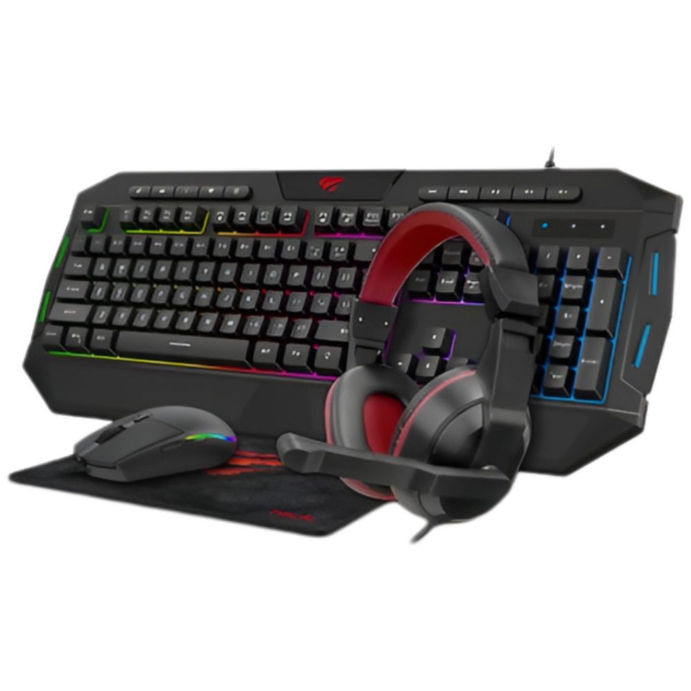 Havit Havit KB501CM - 4-in-1 Gaming Combo - Keyboard - Mouse - Headset - Mousepad - Black 1 G – 36,750 IQD Iraq