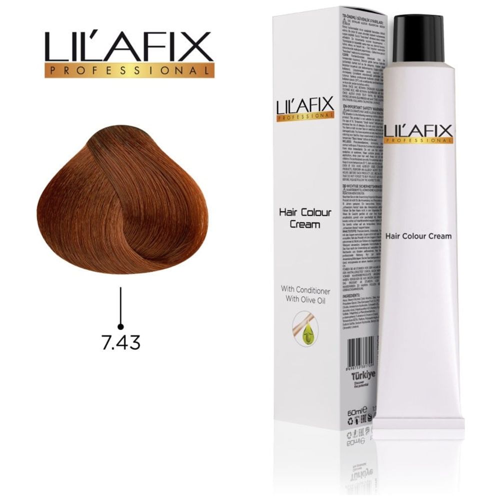 LILAFIX LILAFIX Hair Colour 7/43 - 60ml, Intense Shiny Copper 60ml
