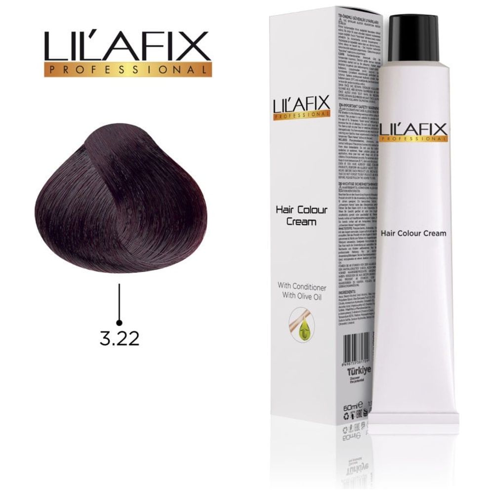 LILAFIX LILAFIX Hair Colour 3/22 - 60ml, Aubergine Purple 60ml