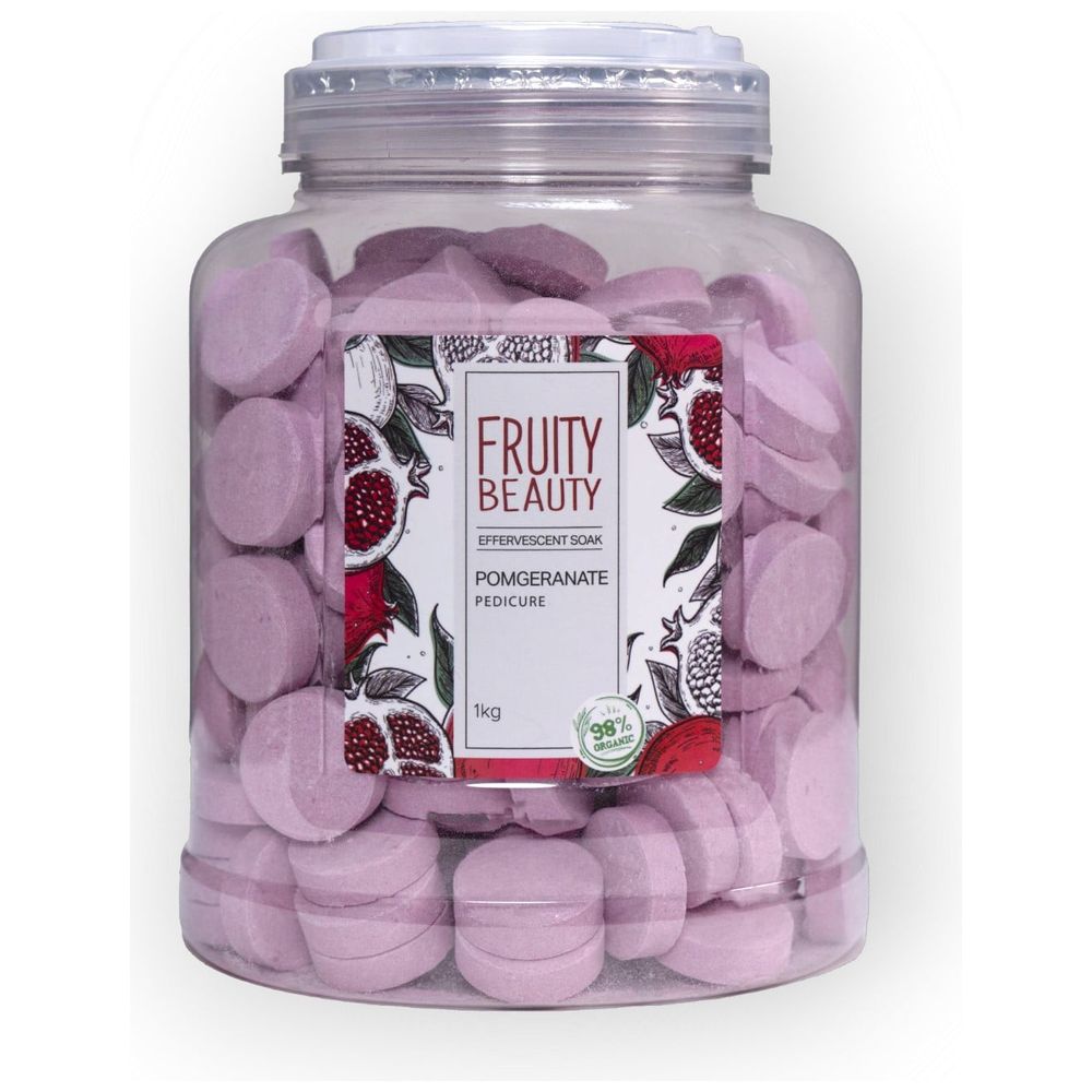 Fruity Beauty Pomegranate Pedicure Soak, Effervescent Foot Spa - 1kg