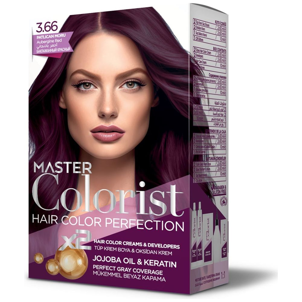 Master Colorest Hair Colour, 3.66 - Aubergine Red