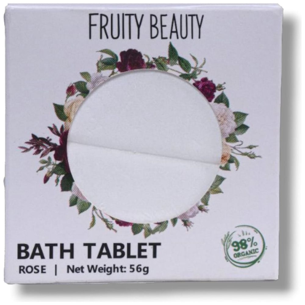 Fruity Beauty Bath Tablet - Rose, 56g