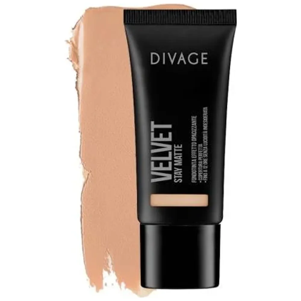 Divage Velvet Mat Effect Foundation, For All Skin Types - 04 Matt Dark Sand