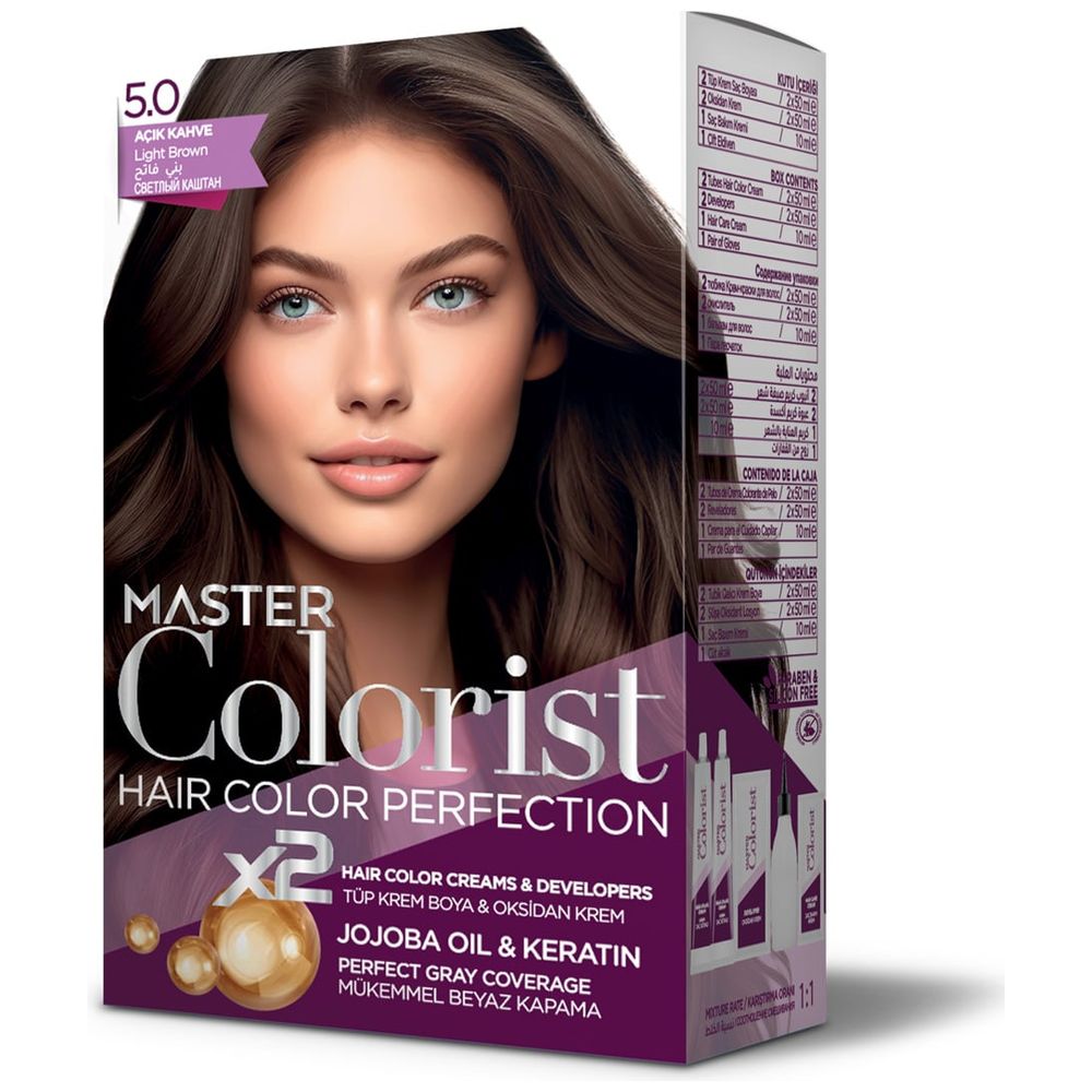 Master Colorest Hair Colour, 5.0 - Light Brown 5.0
