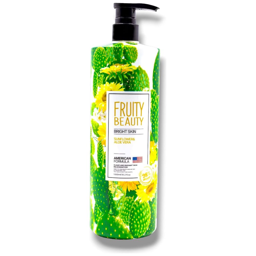 Fruity Beauty Shower Gel Bright Skin, Sunflower & Aloe Vera - 1000ml