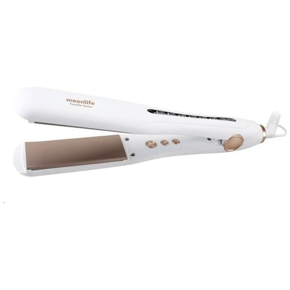 Moonlife MF816 - Pearllife Professional Hair Straightener - White