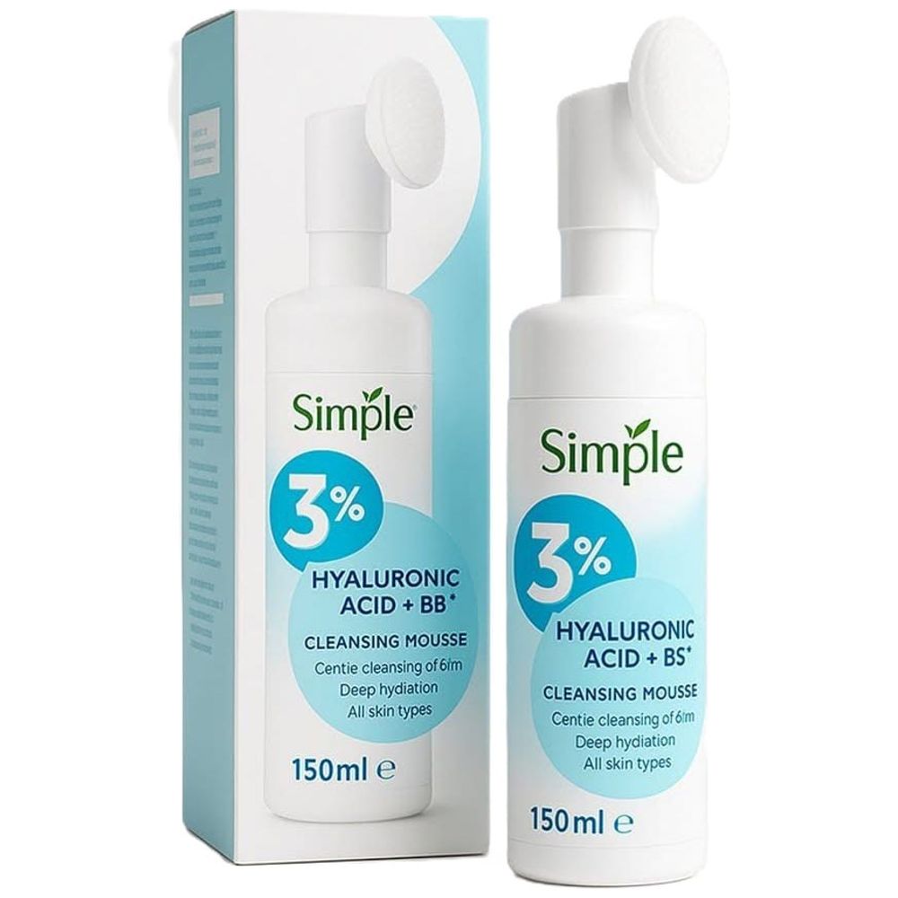 Simple 3% Hyaluronic Acid + BB Cleansing Mousse - 150ml
