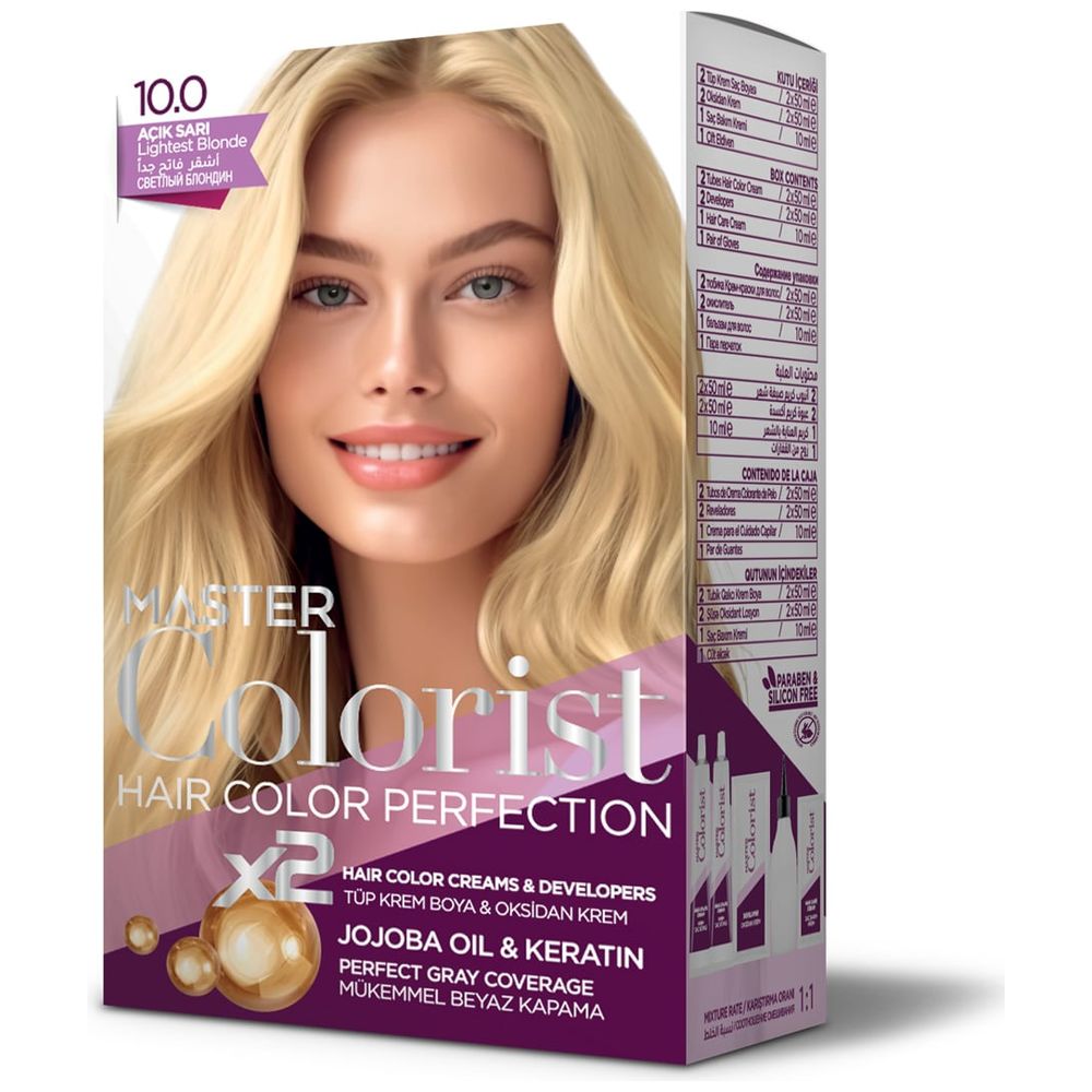 Master Colorest Hair Colour, 10.0 - Lightest Blonde
