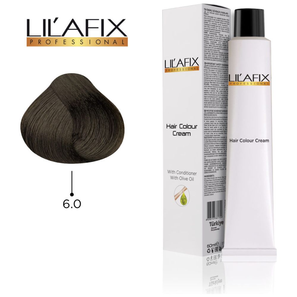 LILAFIX Hair Colour 6/0 - 60ml, Dark Brunette