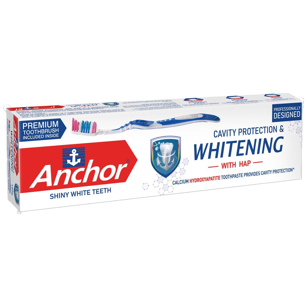 Anchor Toothpaste For Teeth Protection and Whitening With Toothbrush - 150g