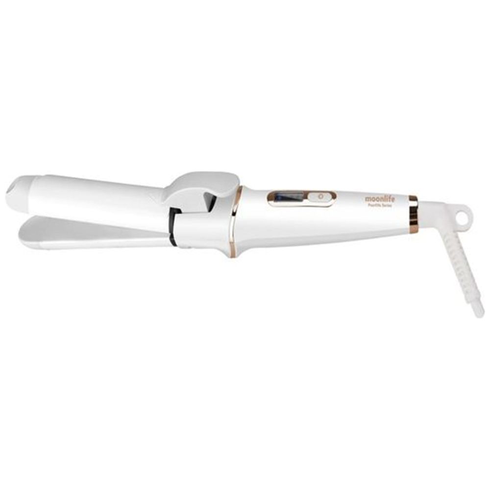 Moonlife MF815 - PearlLife 2-in-1 Hair Curler & Straightener - White