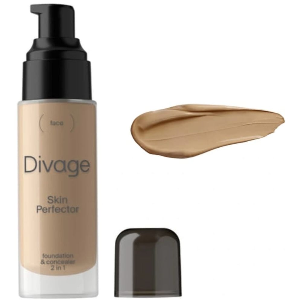 Divage Divage Skin Perfector Foundation & Concealer 2 IN 1, Full Coverage Hydrating Liquid - 01 SP