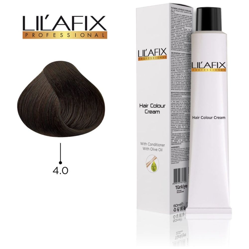 LILAFIX Hair Colour 4/0 - 60ml, Brown