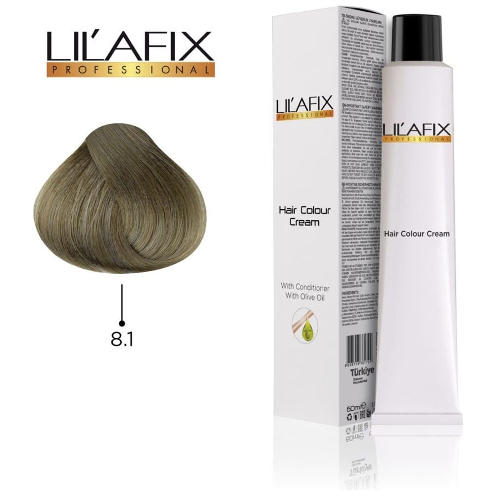 LILAFIX Hair Colour 8/1 - 60ml, Ash Light Brunette