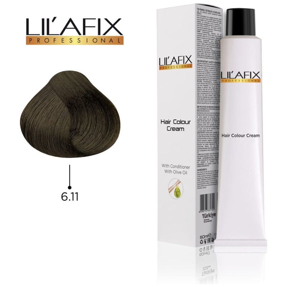 LILAFIX Hair Colour 6/11 - 60ml, Intense Ash Dark Brunette