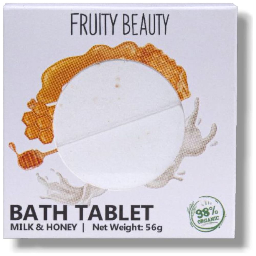Fruity Beauty Bath Tablet - Milk & Honey, 56g