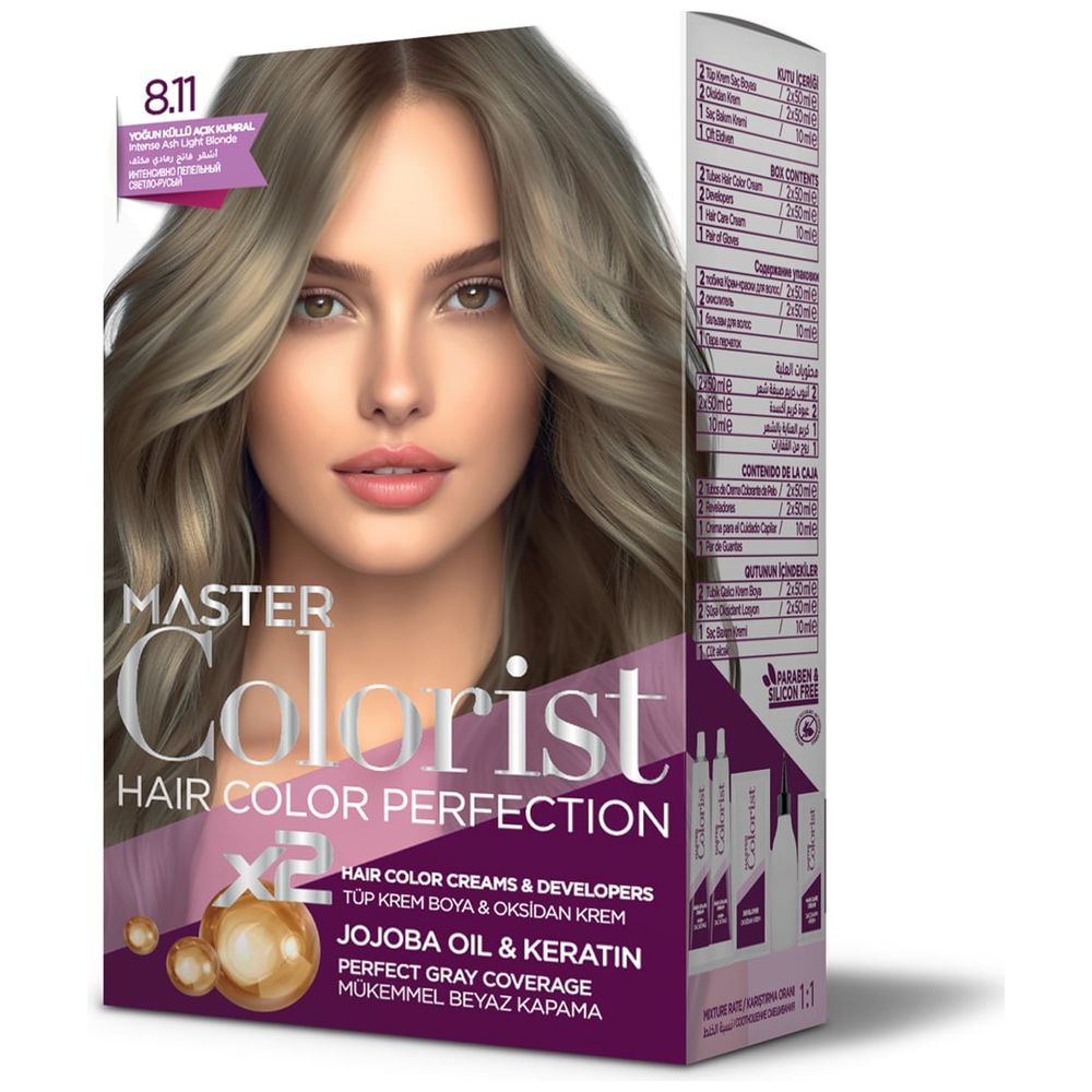Master Colorest Hair Colour, 8.11 - Intense Ash Light Blonde