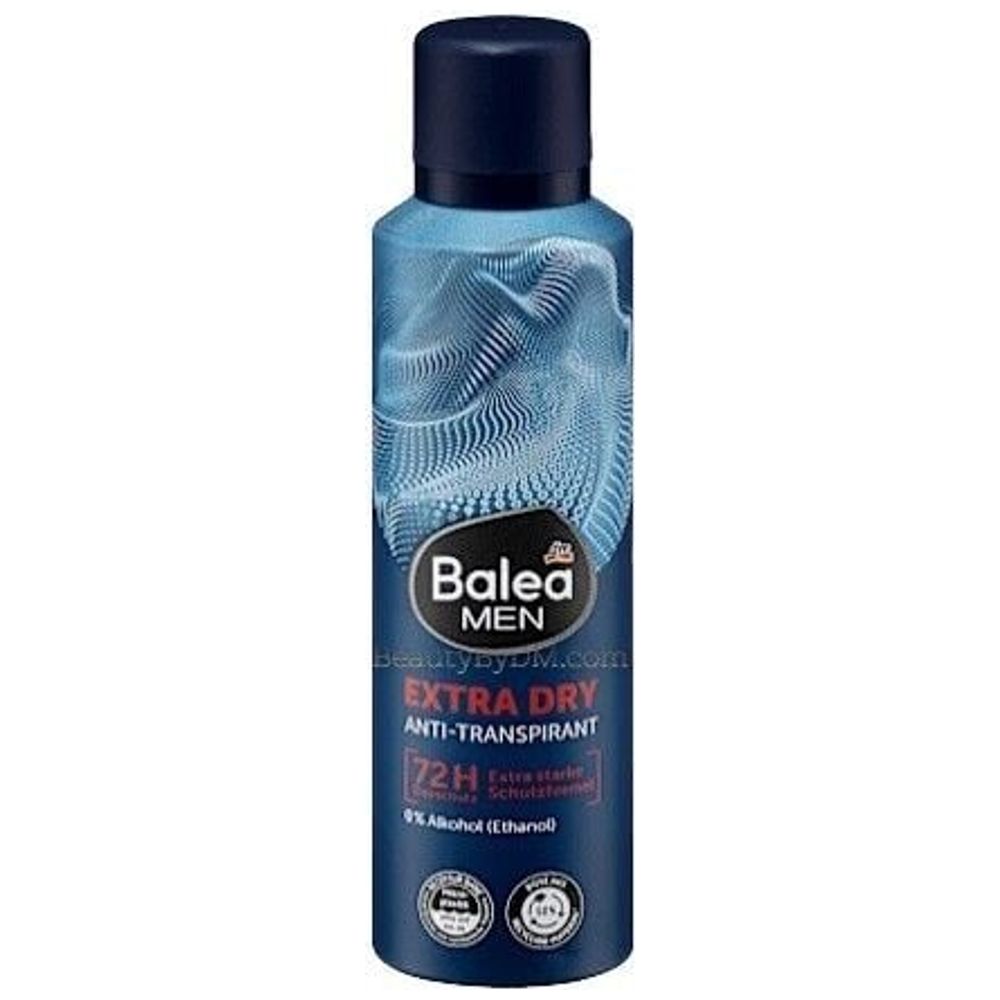 Balea MEN Extra Dry 72h Antiperspirant - Provides strong protection against sweat and odor, 200 ml