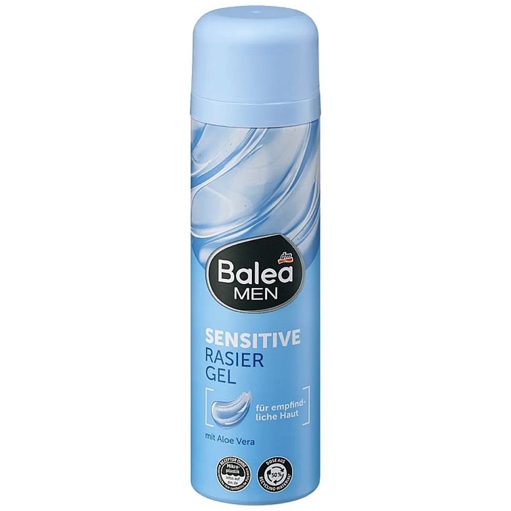 Balea MEN Sensitive Shaving Gel - Designed for sensitive skin and provides a smooth comfortable shave, 200 ml