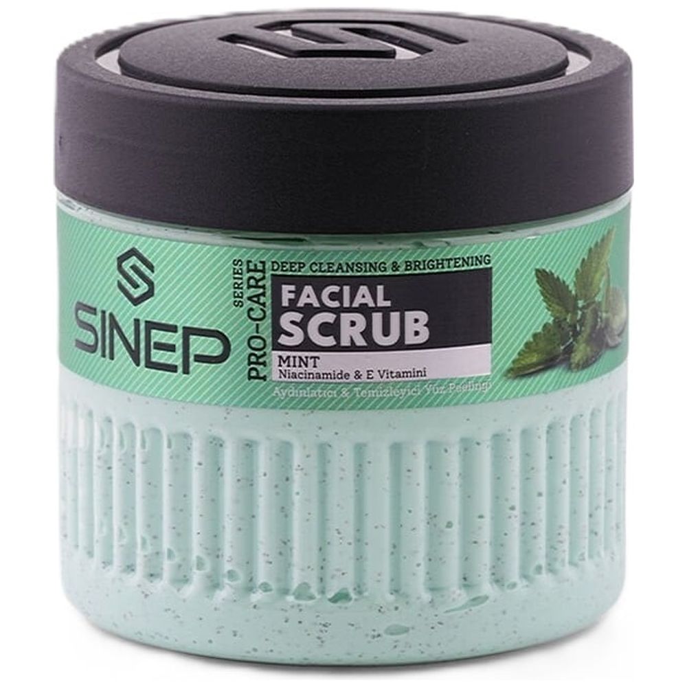 SINEP Pro-Care Mint Face Scrub - deep cleansing and brightening, 400 ml
