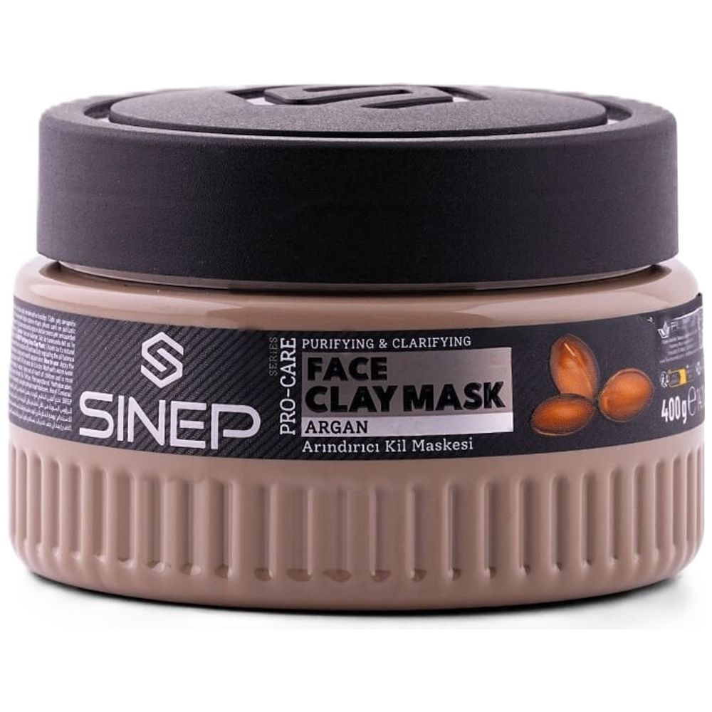 SINEP Pro-Care Face Clay Mask - with Argan Oil, 400 g