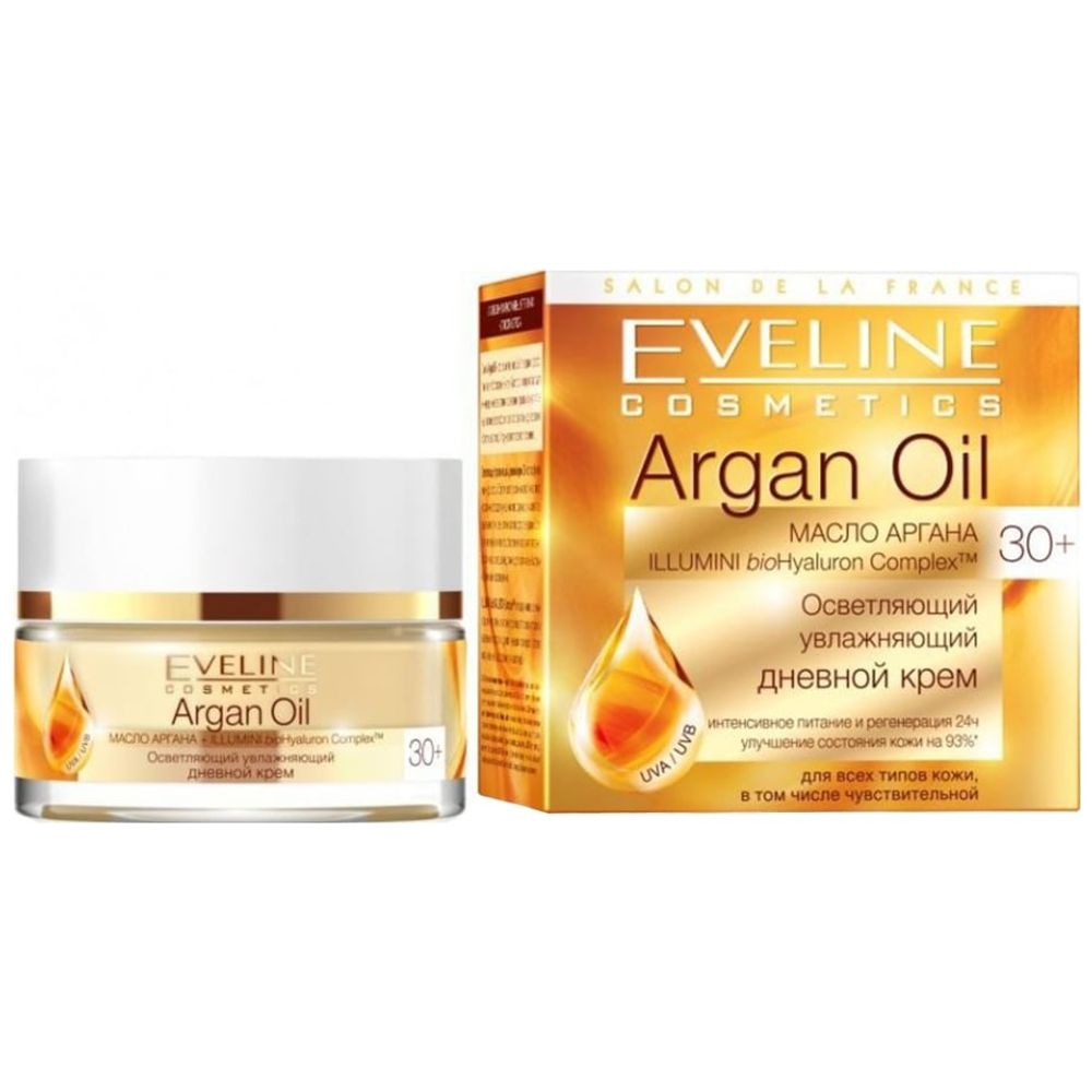 إيفلين كوزمتيكس كريم نهاري بزيت الأرغان ومركب هيالورون الحيوي - كريم مضاد للتجاعيد يجدد البشرة الناضجة والمعرضة للتجاعيد، 50 مل