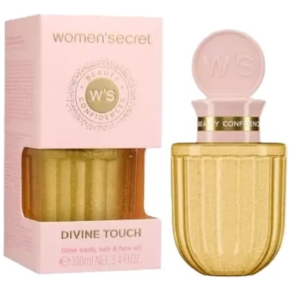 Women Secret Divine Touch Hair & Face Oil - Provides softness, hydration, and a shine for skin and hair, 100 ml