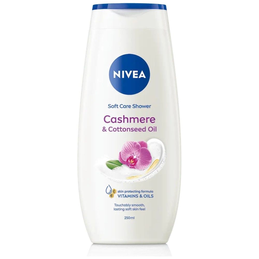 Nivea Cashmere Shower Cream with Cotton Seed Oil - Nourishes the skin and leaves it soft and velvety, 250 ml