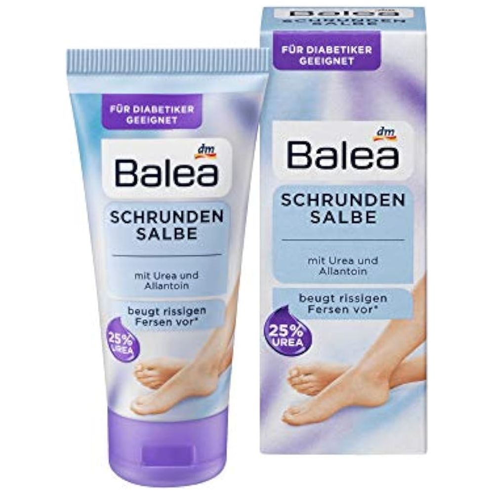 Balea 25% Urea Foot Cream - Deeply moisturizes and helps treat dry, cracked feet, 50 ml