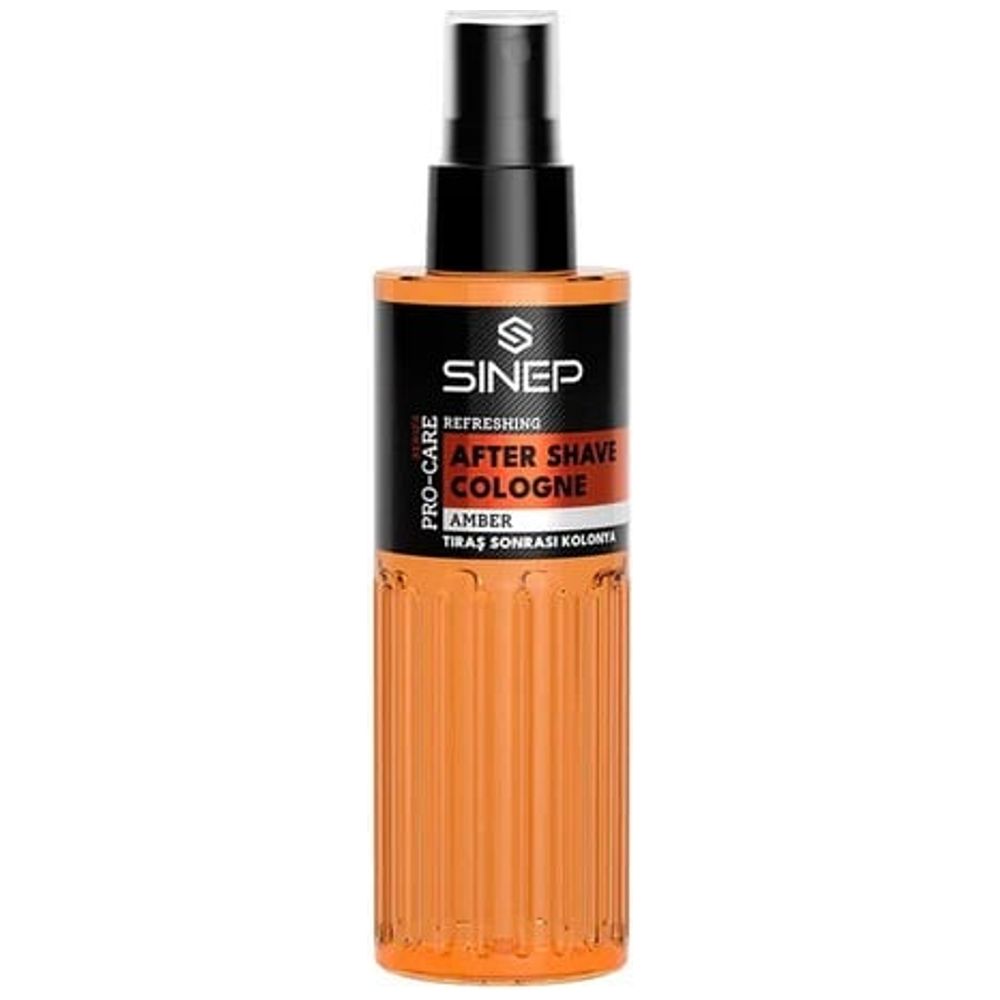SINEP Pro-Care After Shave Cologne Amber - soothes skin and provides long-lasting freshness, 150 ml