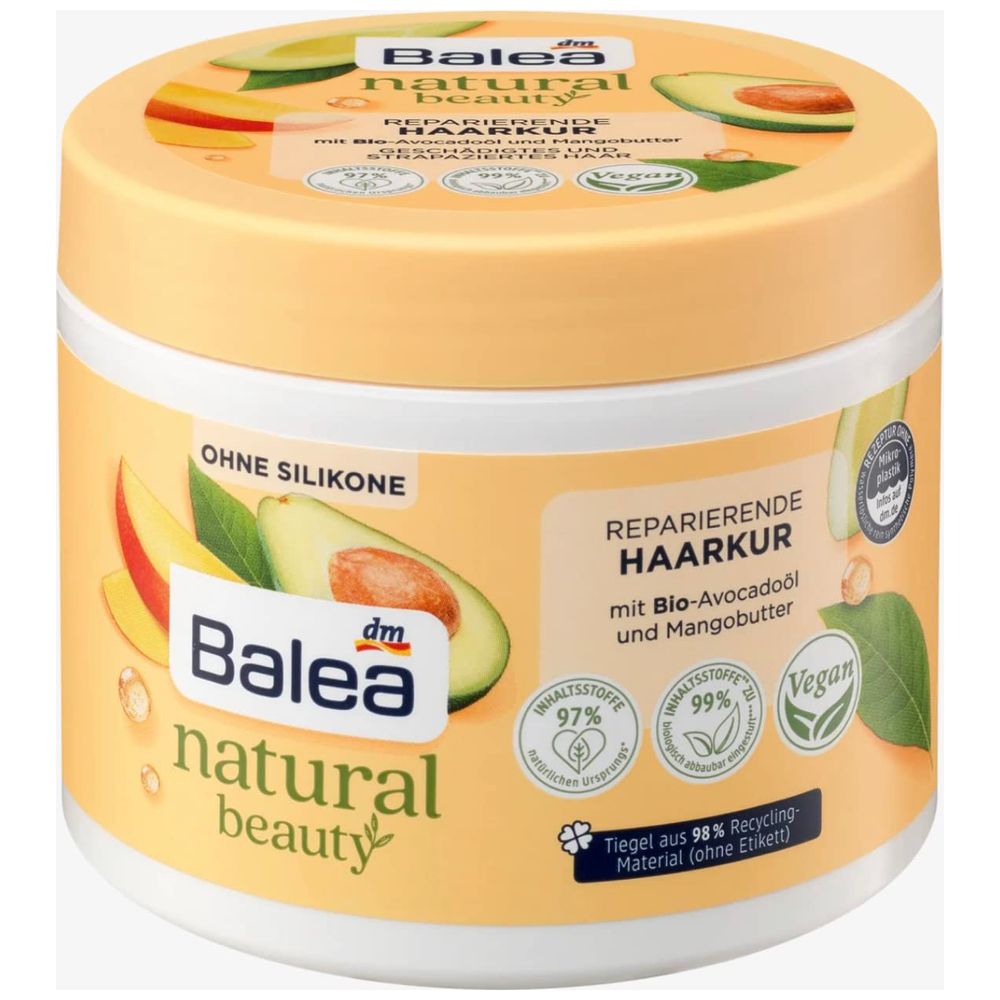 Balea Natural Beauty Repairing Hair Mask - Nourishes and repairs dry, damaged hair, 300 ml