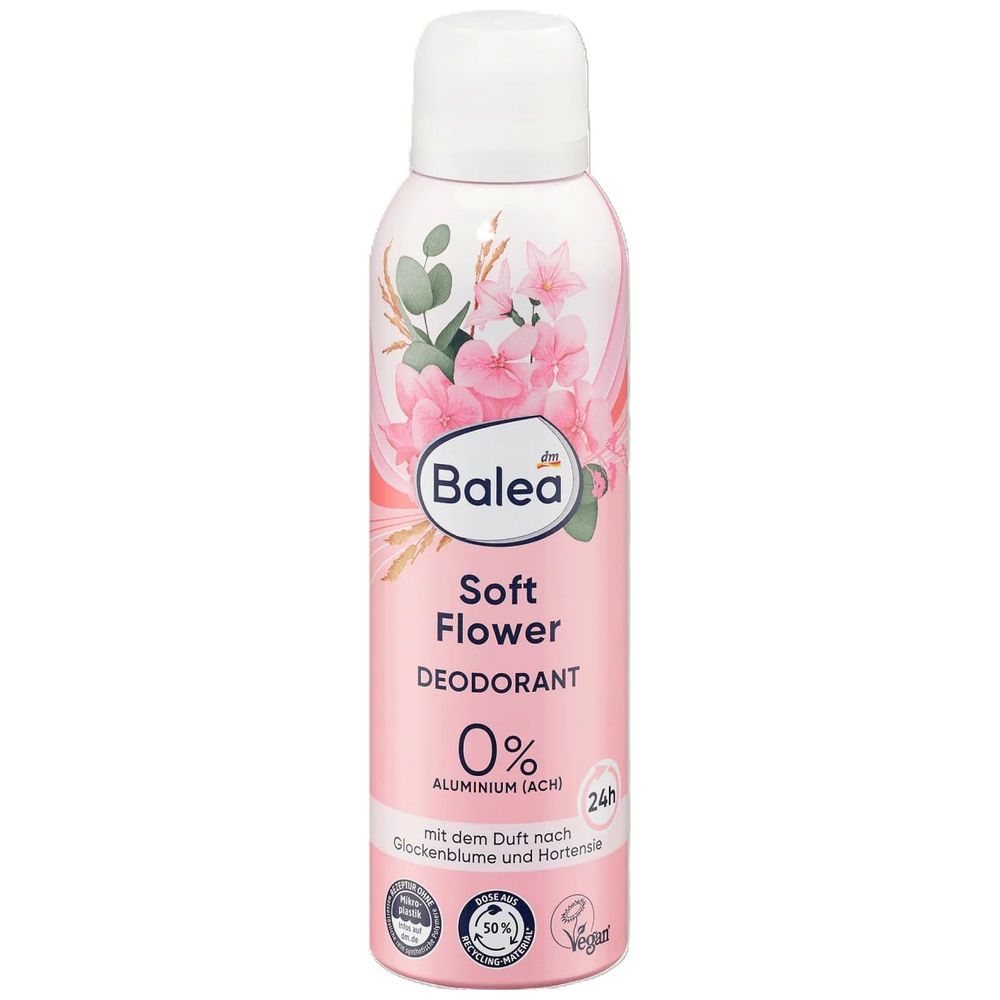 Balea Soft Flower Deodorant Spray - Fresh protection without aluminum salts, 200 ml