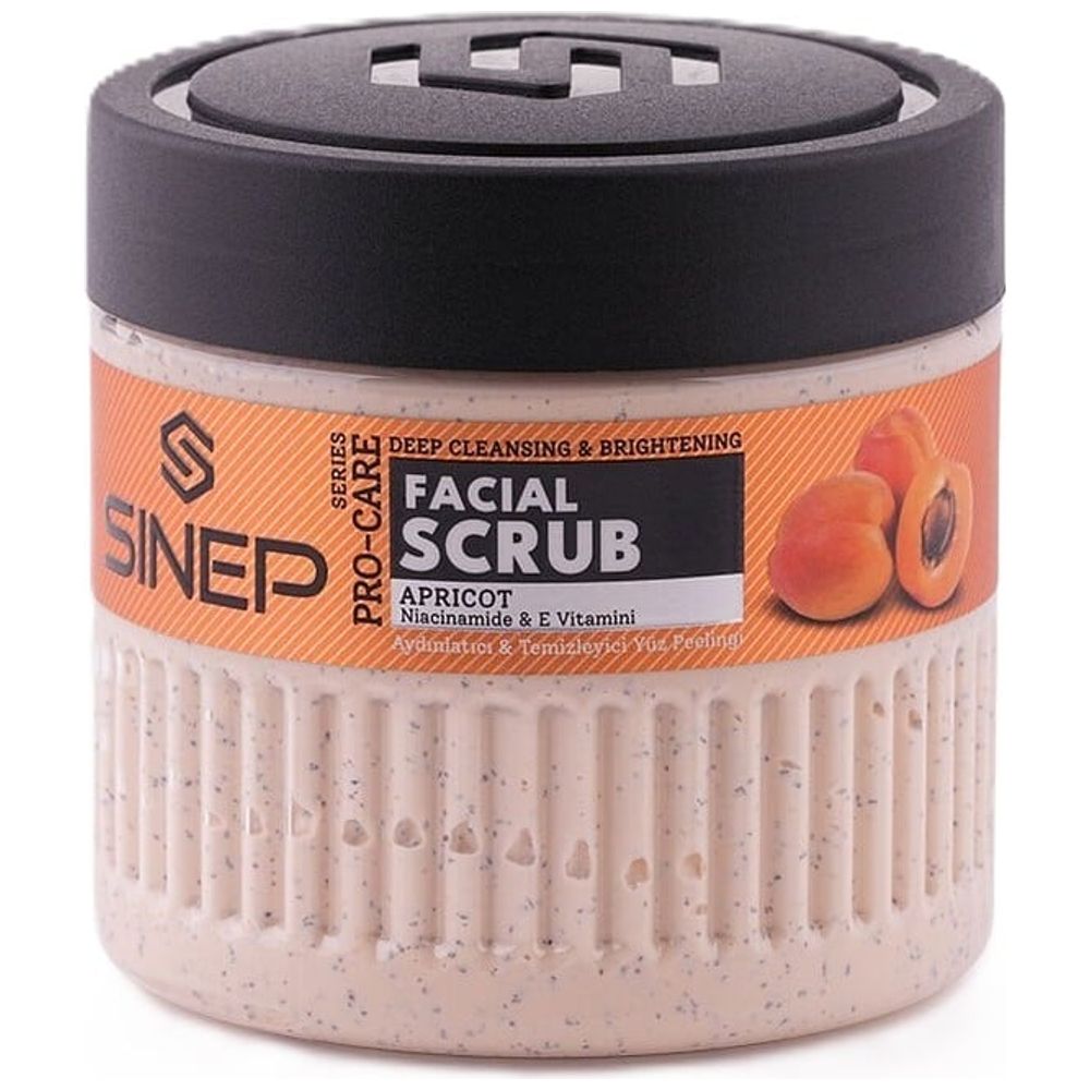 Sinep Pro-Care Apricot Facial Scrub - Deep Cleansing & Brightening, 400 ml