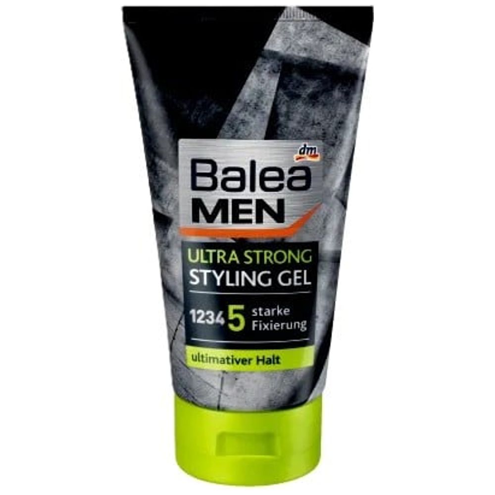 Balea Men Ultra Strong Hair Styling Gel - provides extra strong long-lasting hold, 150 ml
