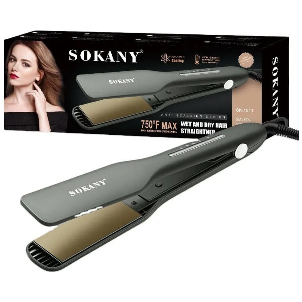 Sokany Sokany sk-1911 Ceramic Hair Straightener - Black