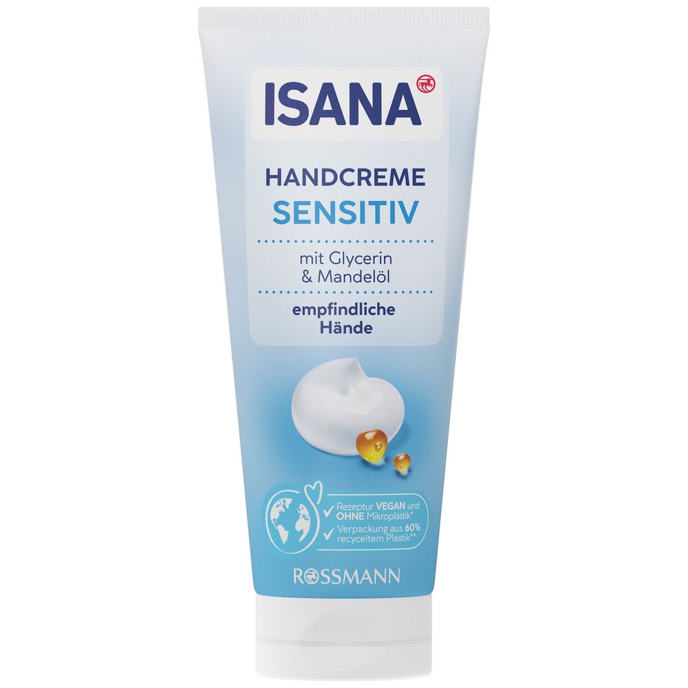 Isana Sensitive Hand Cream - Moisturizes and protects hands from dryness, 100 ml