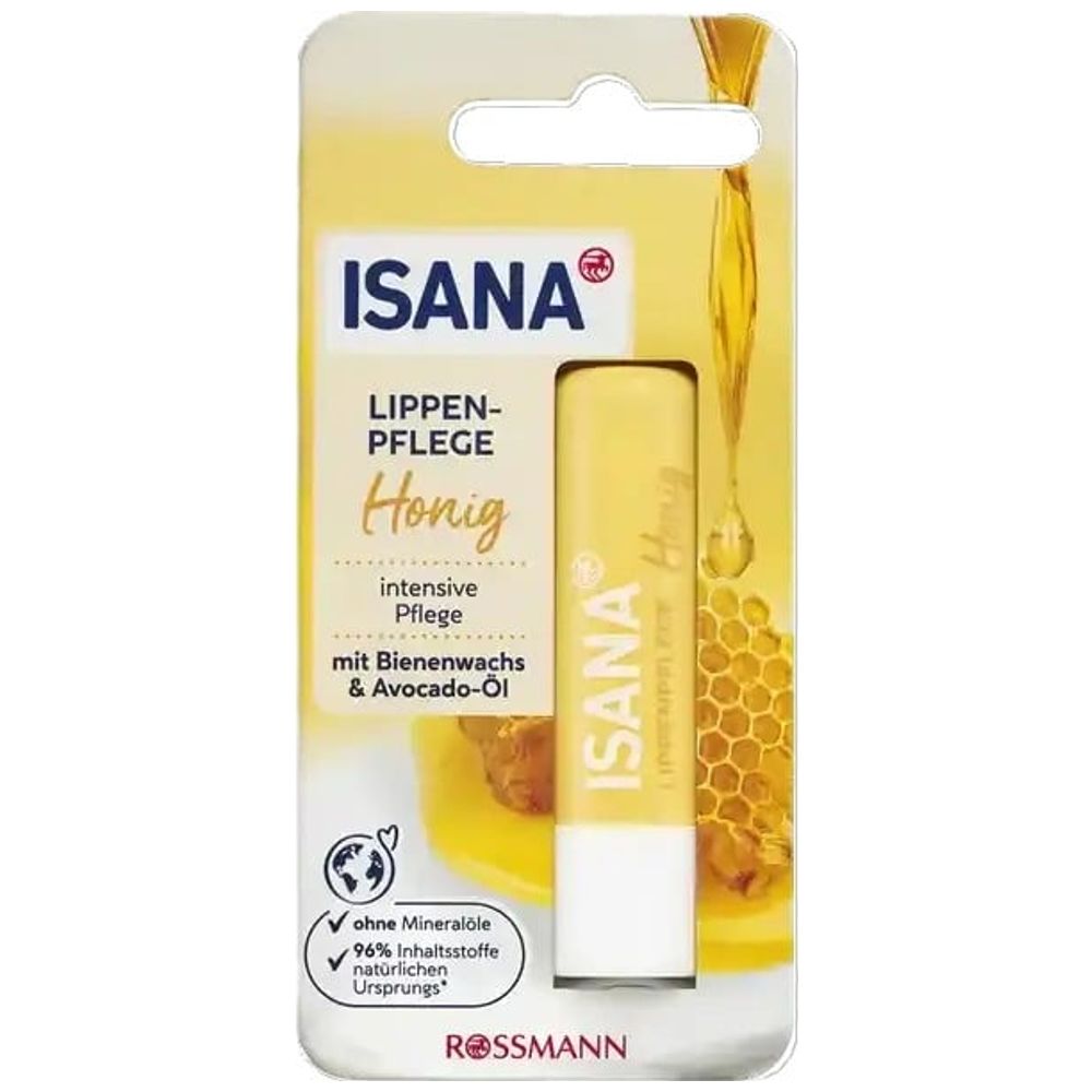 Isana Honey Lip Balm - Deeply moisturizes lips and protects them from dryness, 4.8 g